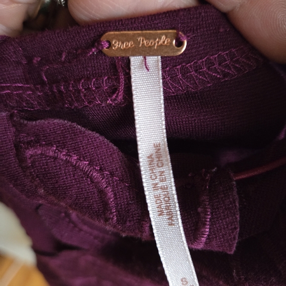 Free People Strappy Back Egg Plant Purple Dress EUC - Picture 2 of 10